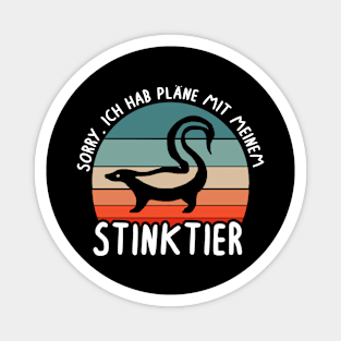 Pläne mit Stinktier Liebhaber Vintage Retro Fan Magnet